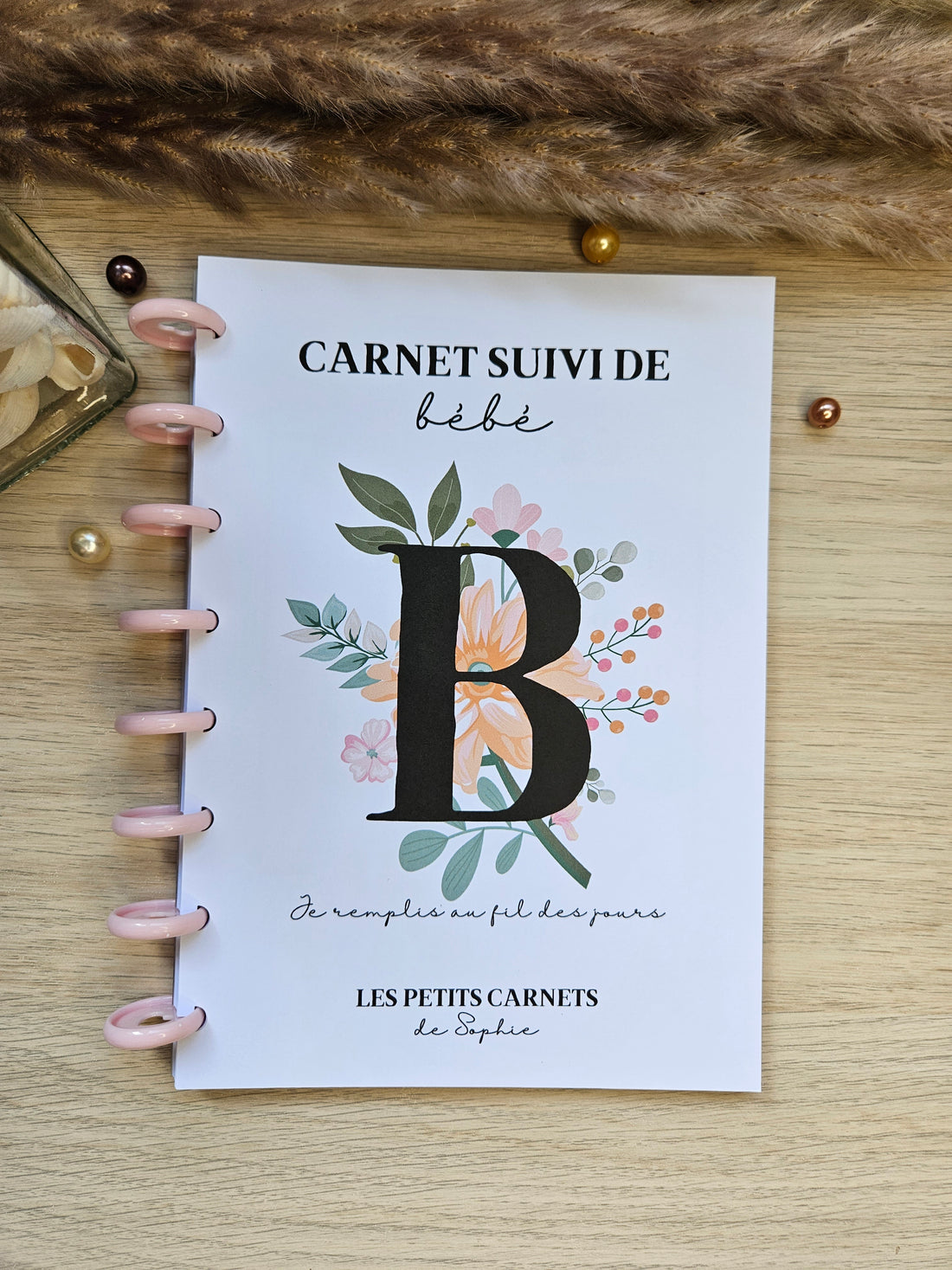 Carnet suivi de bébé - lettre personnalisable