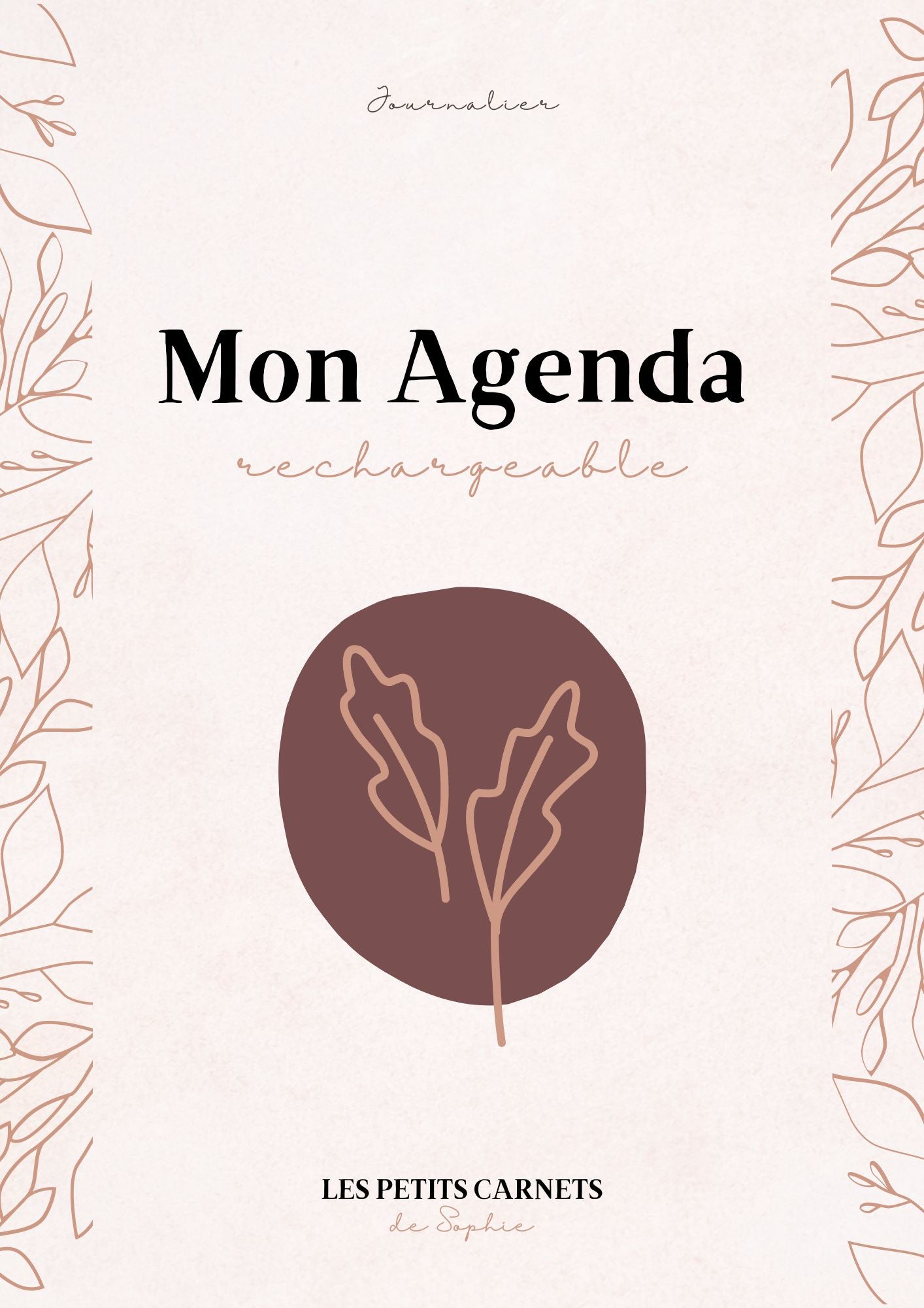 Agenda journalier non daté rechargeable - Nature