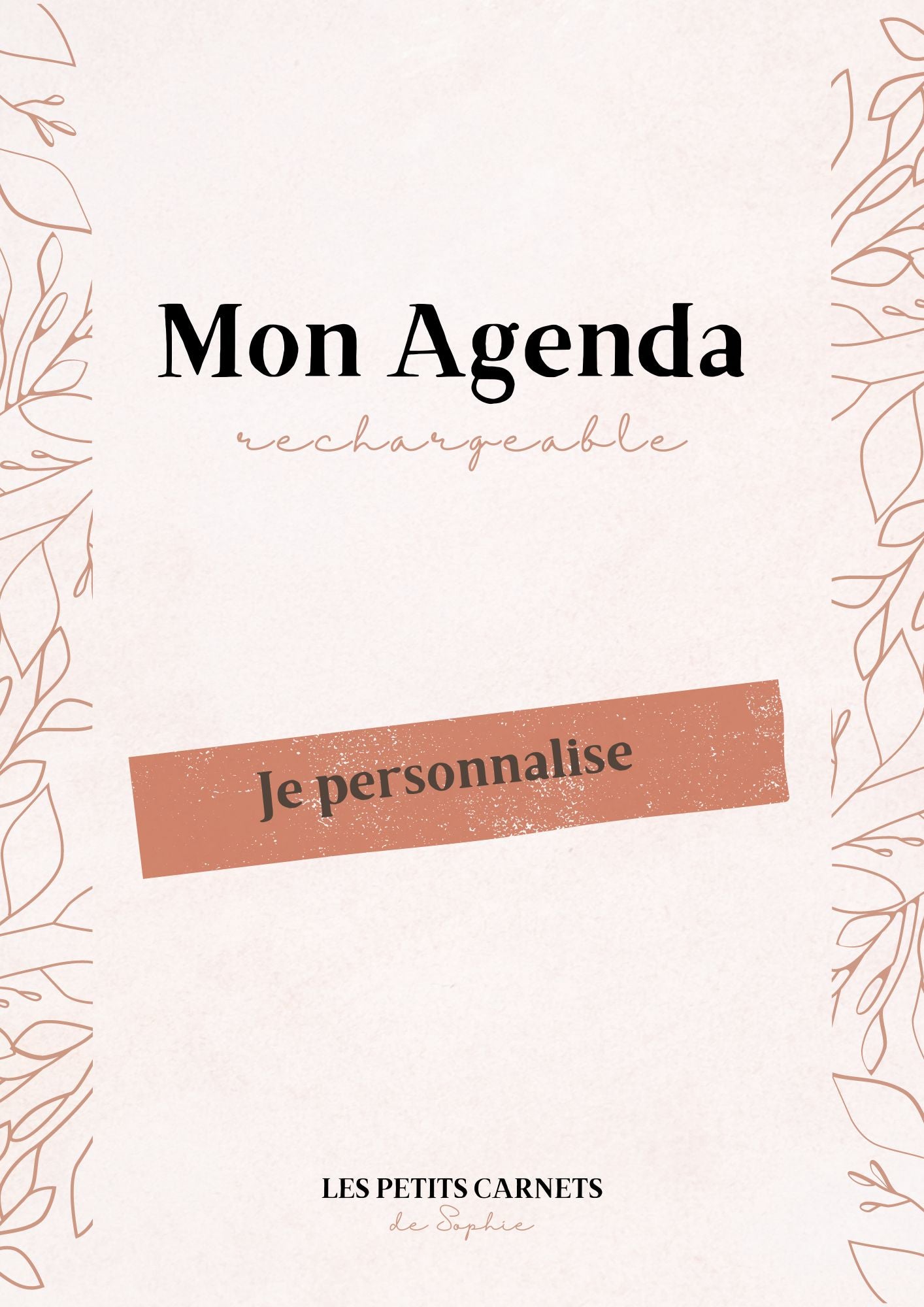 Agenda journalier non daté rechargeable personnalisable - Nature