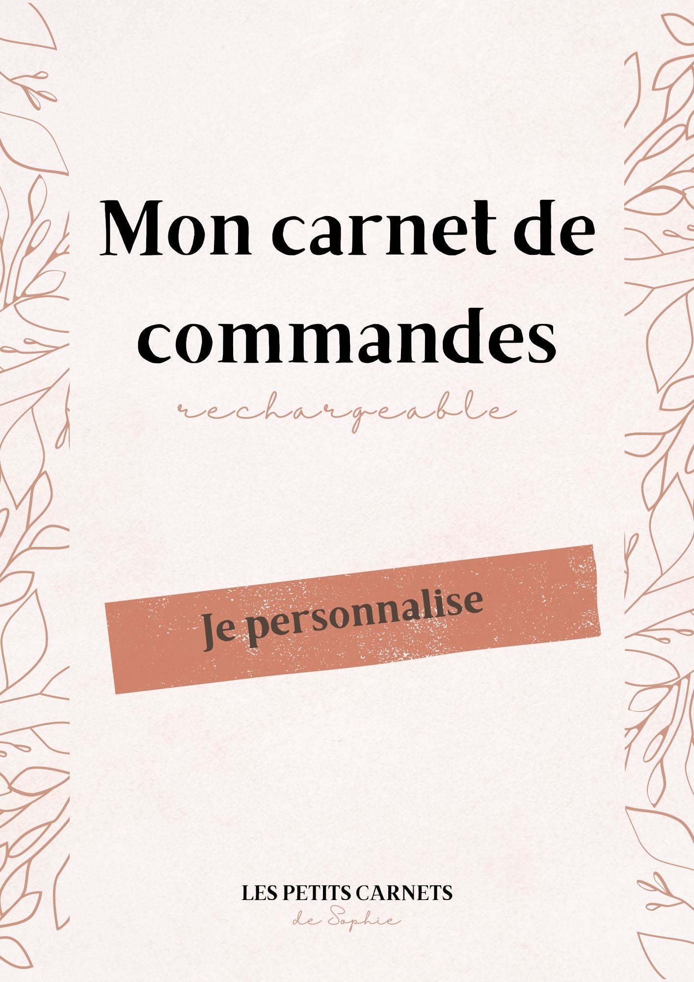 Carnet de commandes rechargeable et personnalisable - Nature