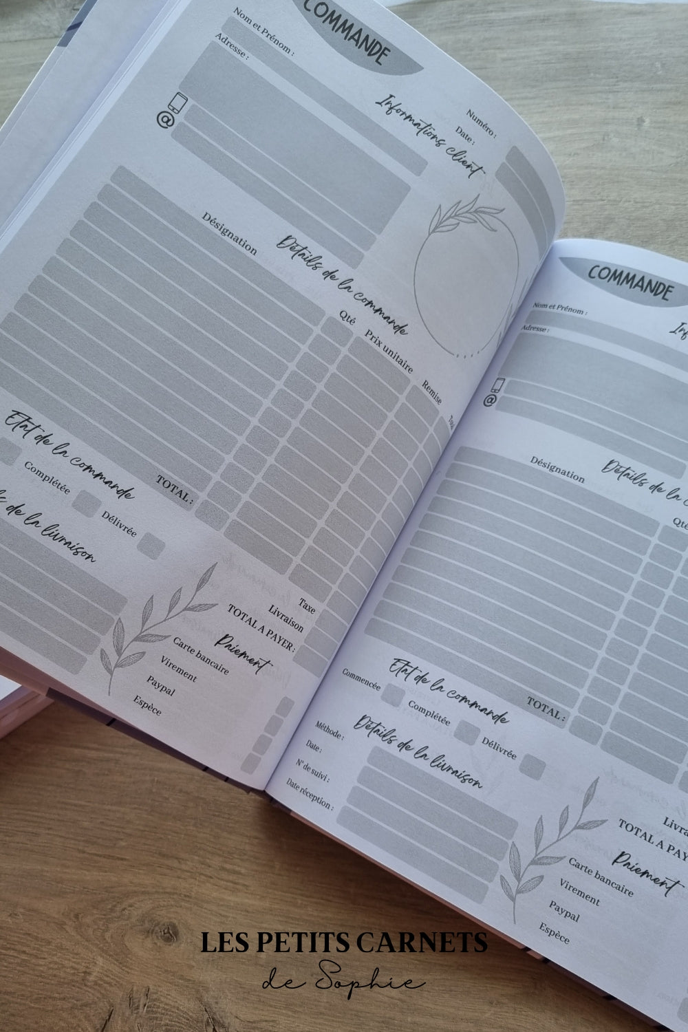 Carnet de Commande : Gère tes commandes client efficacement