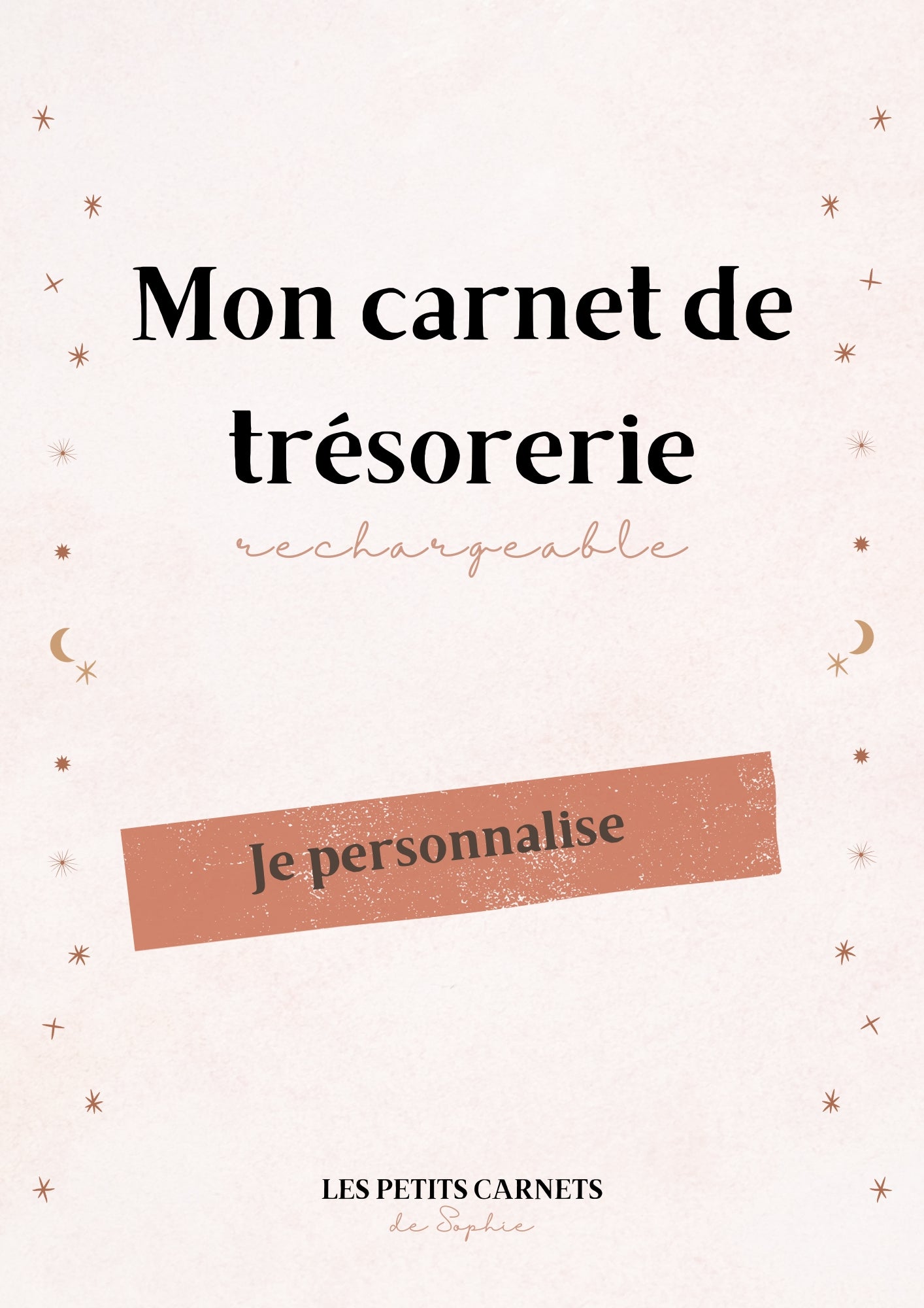 Carnet de trésorerie rechargeable et personnalisable - Harmonie Céleste
