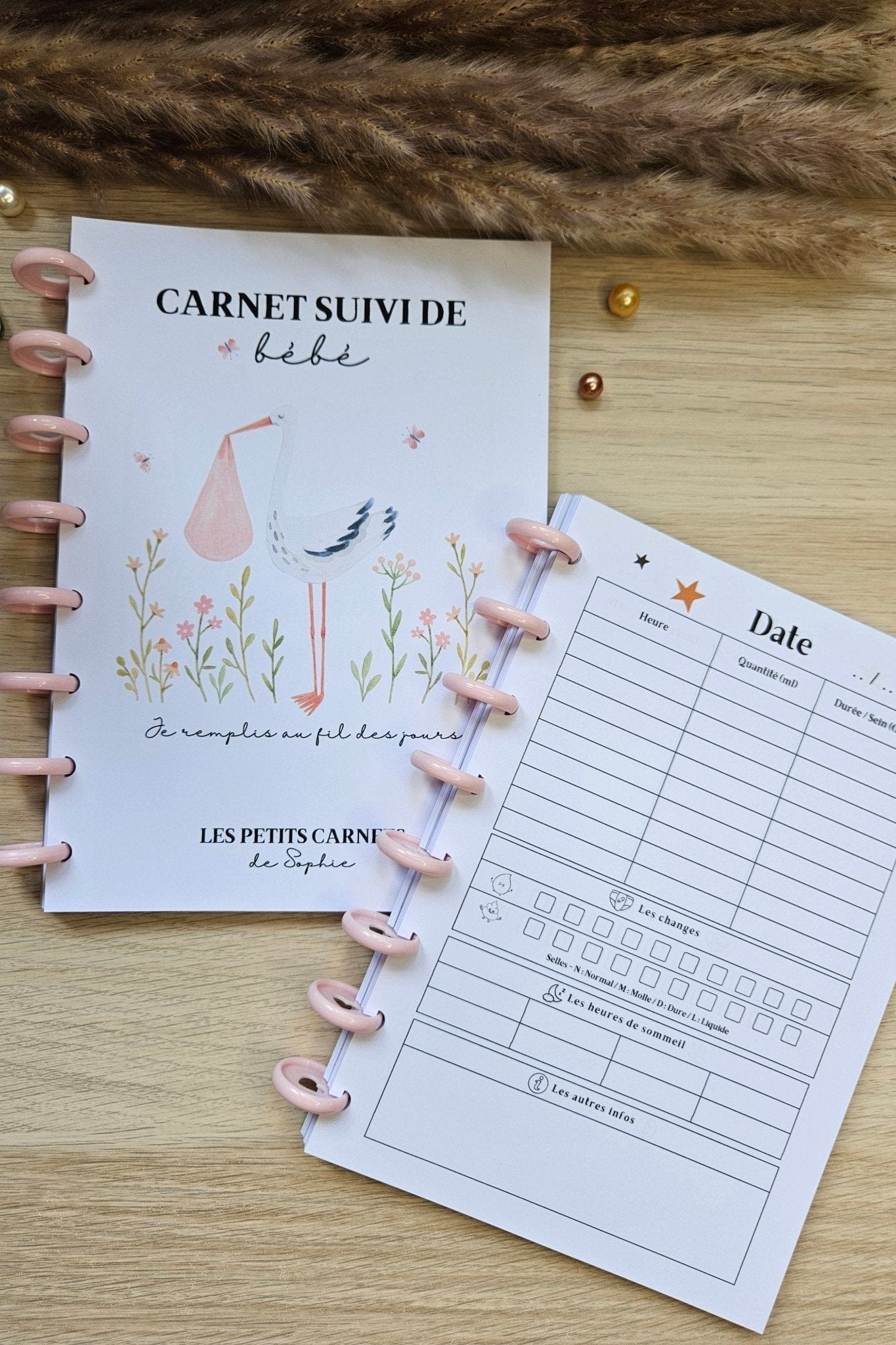 Carnet suivi de bébé intérieur - Future maman - Cadeaux de naissance
