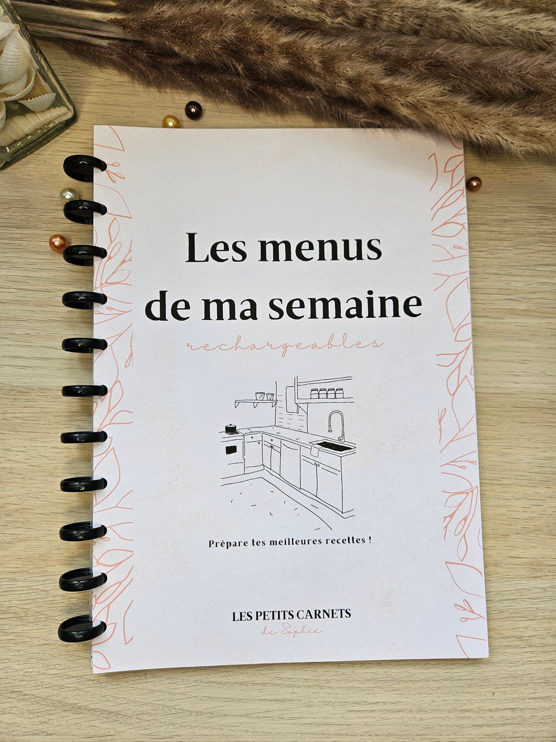 Organisation menus de la semaine rechargeable - Nature