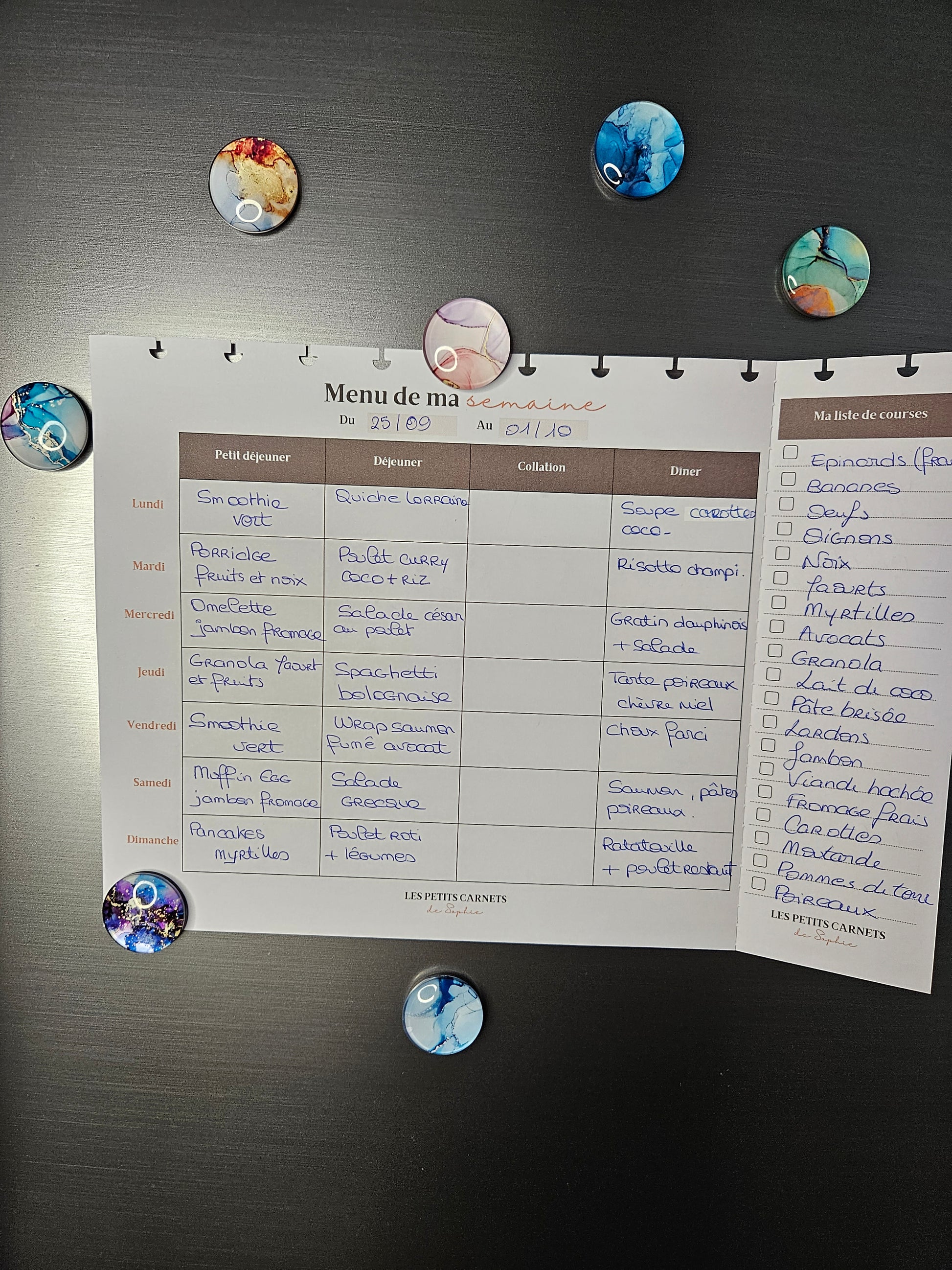 Planifier ses repas et préparer sa liste de course simplement