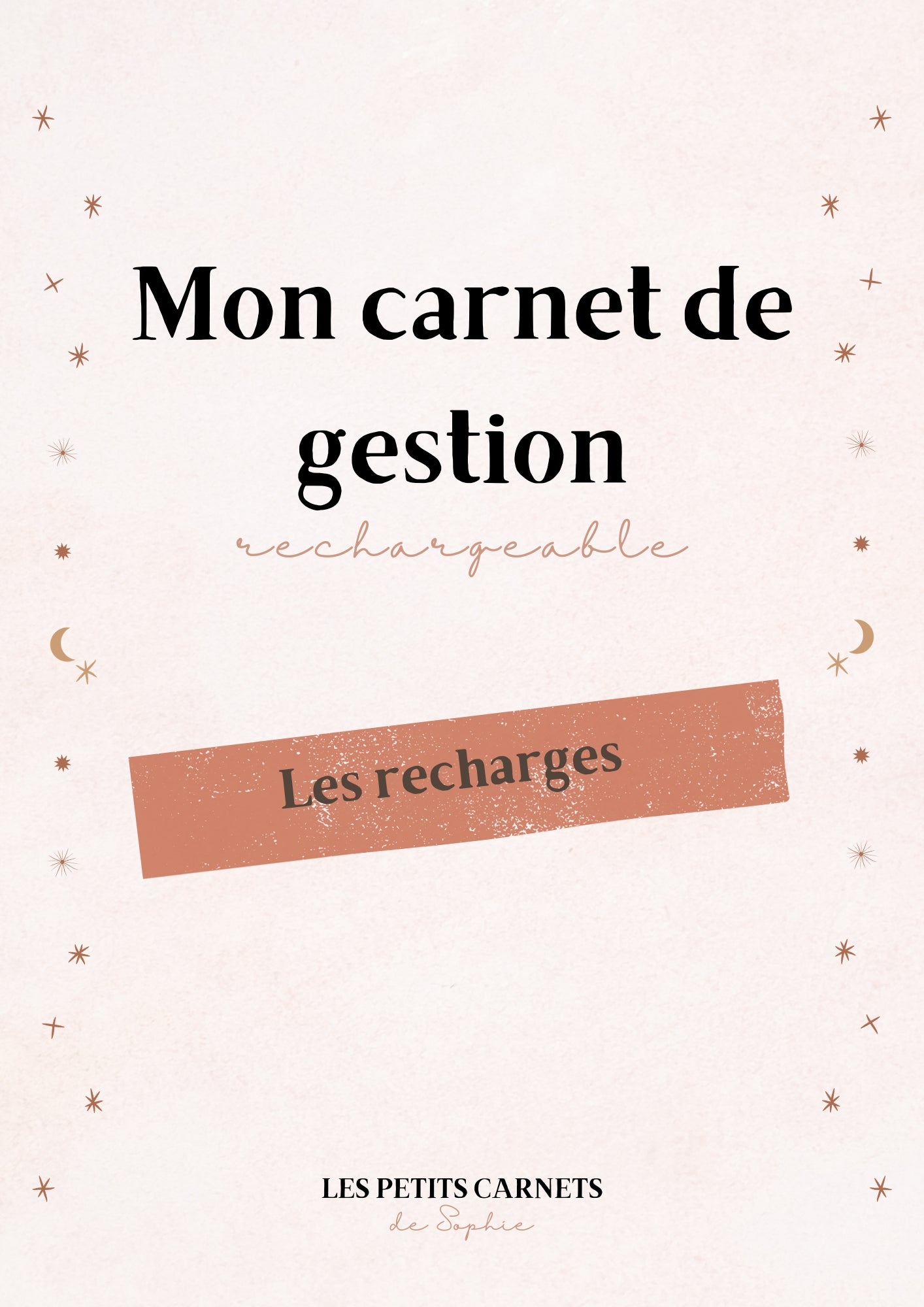 Recharge pour carnet de gestion rechargeable - Harmonie Céleste