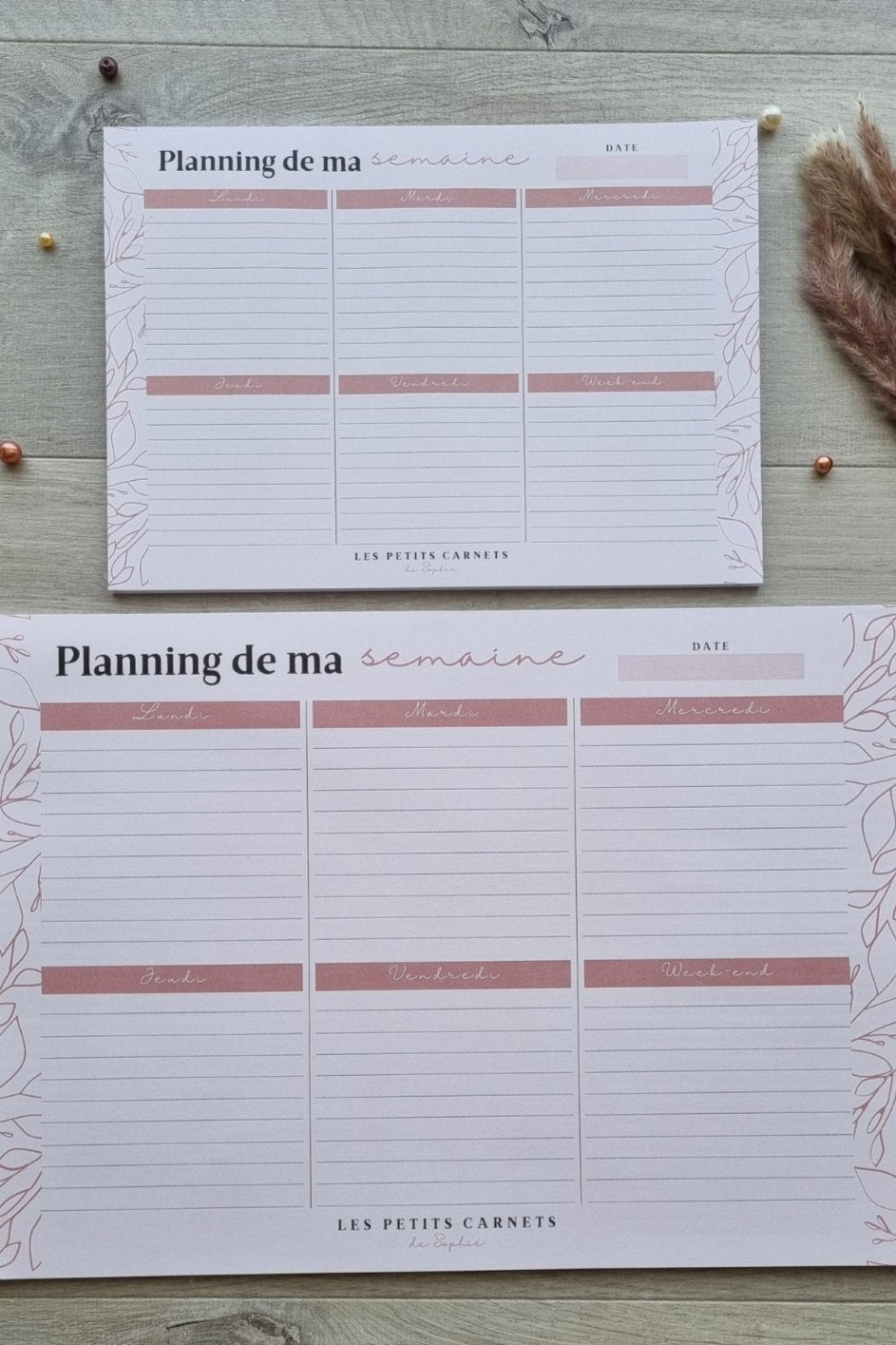 Sous-main de bureau - semainier - parfait pour organiser sa semaine