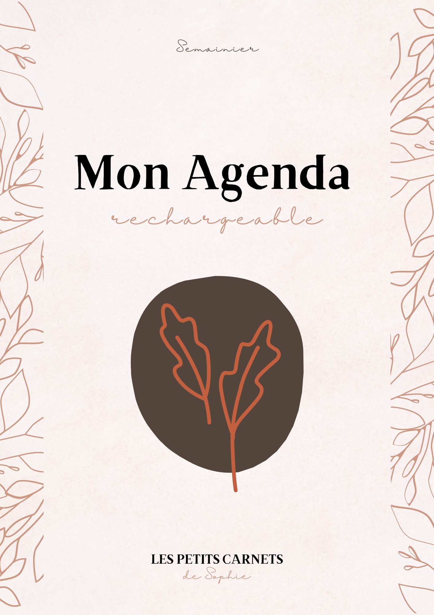 Agenda semainier rechargeable en déstockage