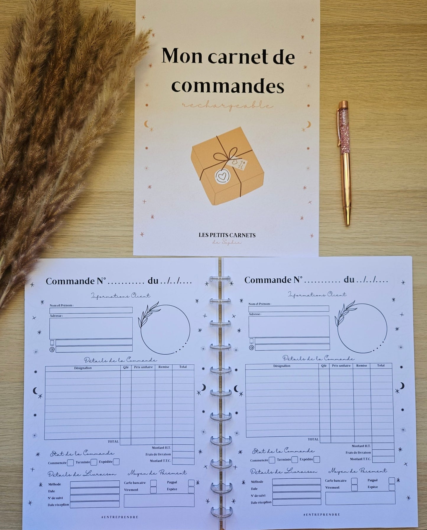 Carnet de commandes rechargeable pour Small business - Harmonie Céleste