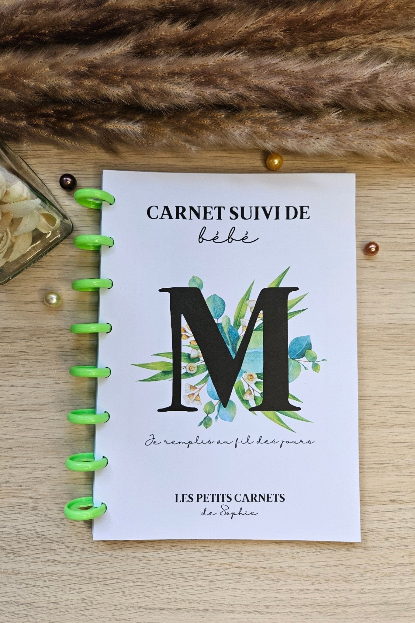 Carnet suivi de bébé personnalisable - Feuillage