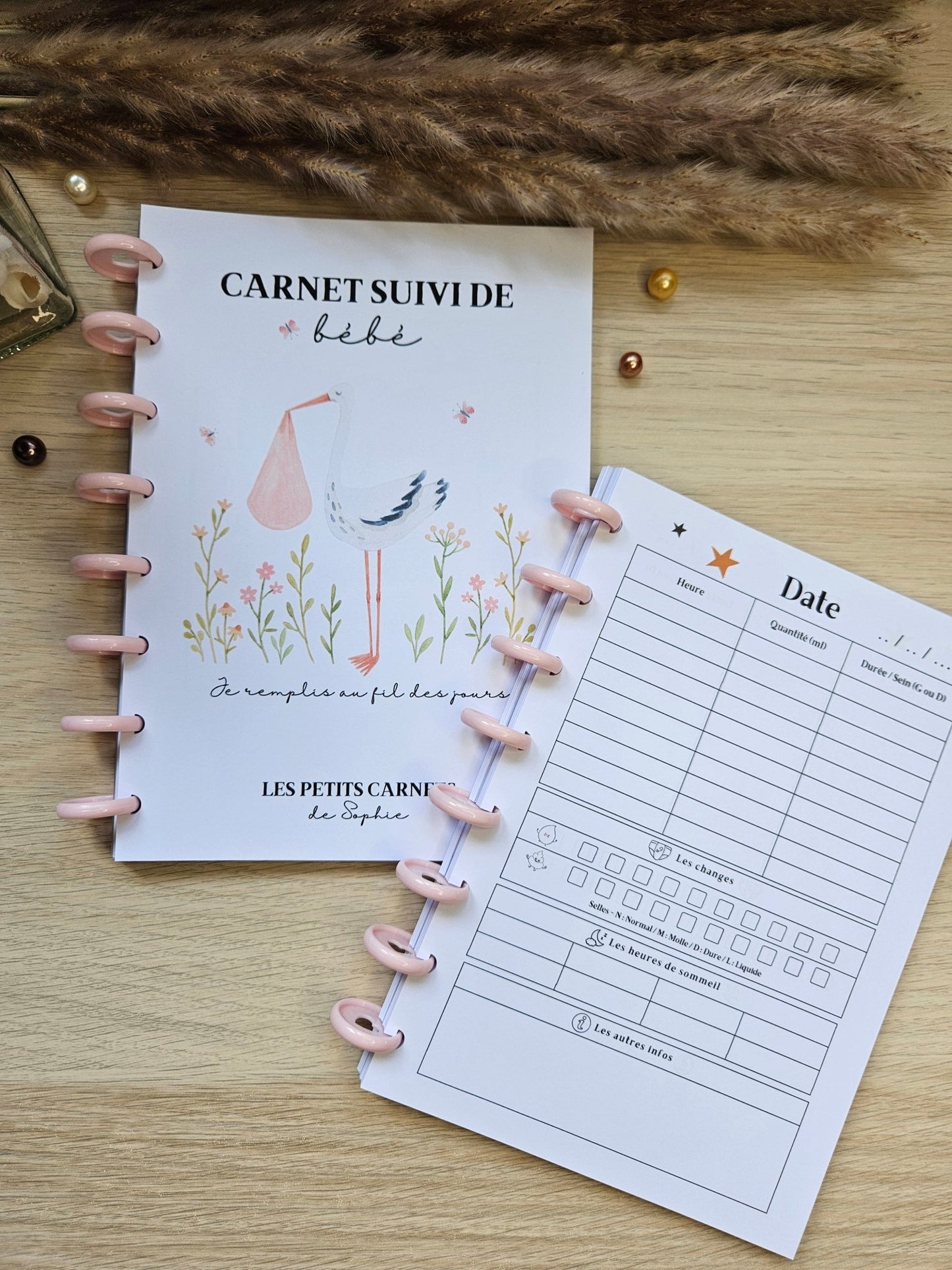 Carnet suivi de bébé intérieur - Future maman - Cadeaux de naissance