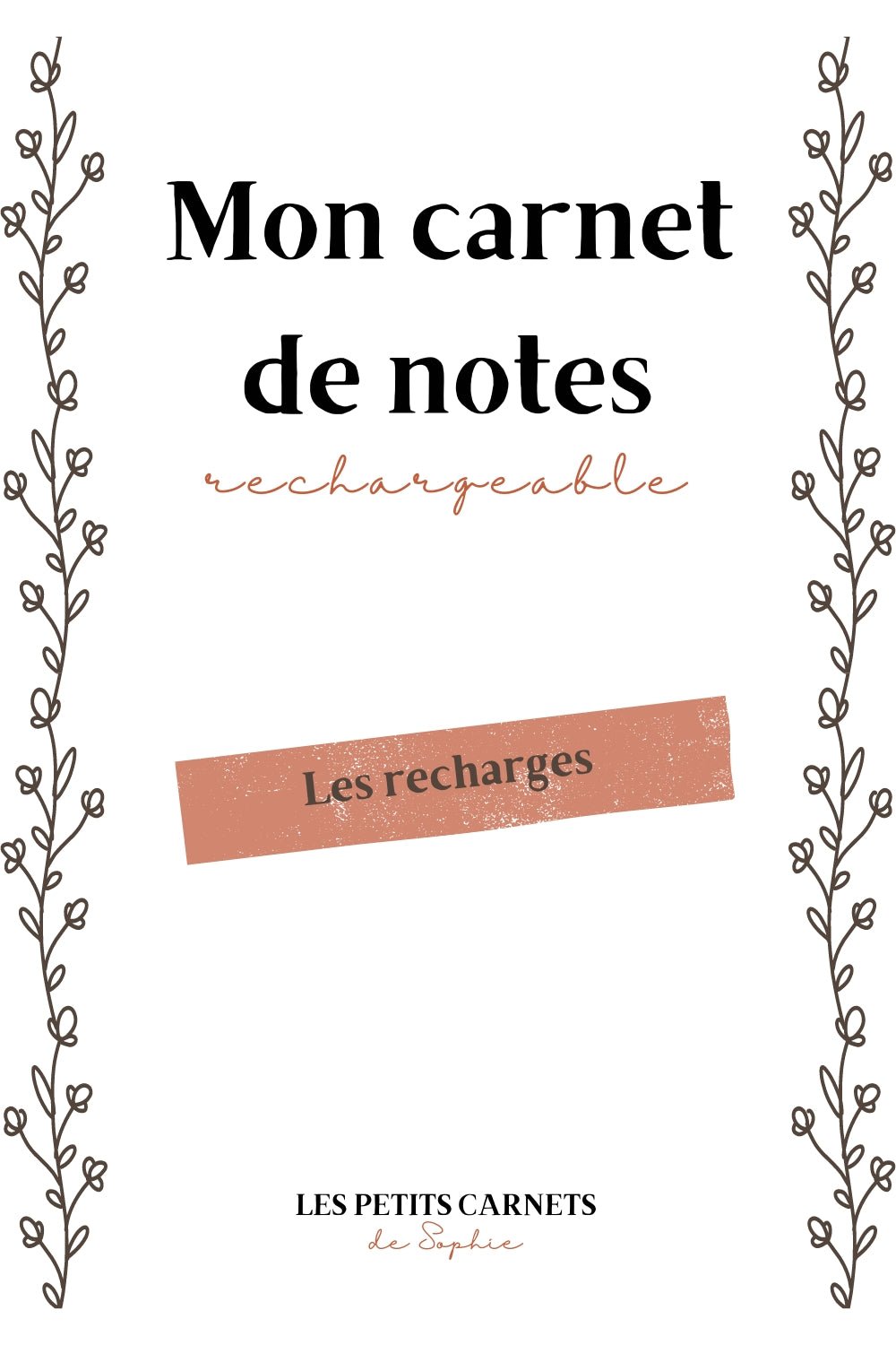 Recharge carnet de notes rechargeable - Format A5