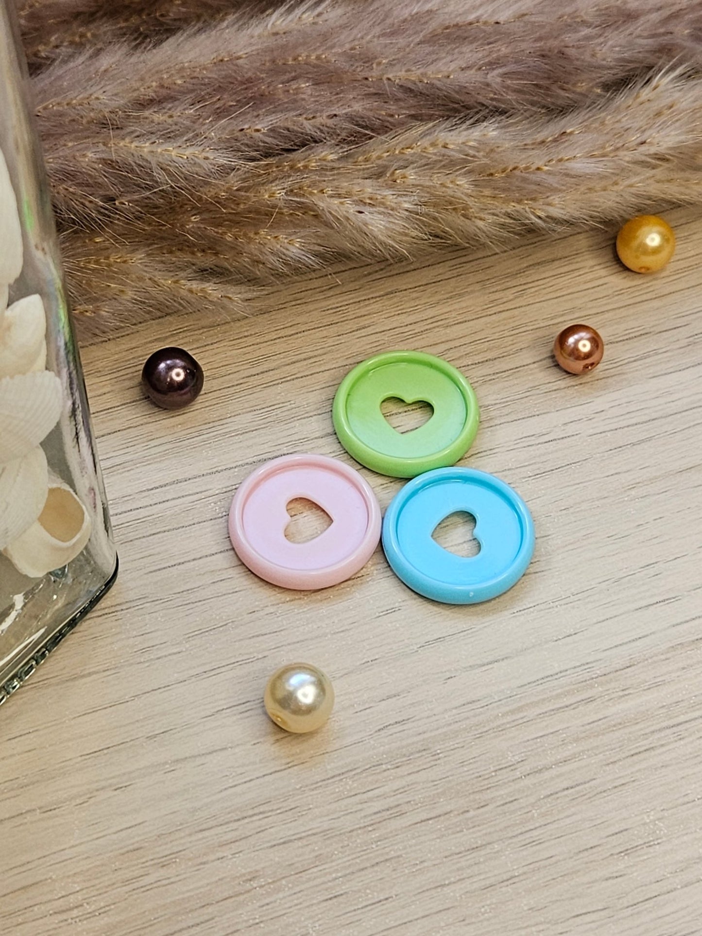 Disques de reliure en coeur 23 mm pour carnets